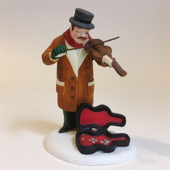 Heritage Village Collection 4 Pc Rest Ye Merry Gentleman Street Musician Dept 56 - Picture 5 of 8